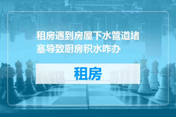 租房遇到房屋下水管道堵塞导致厨房积水咋办