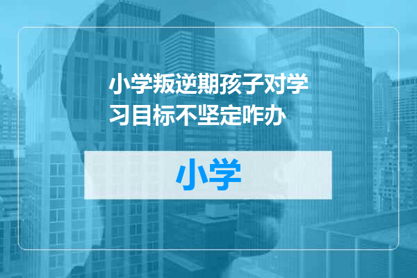 小学叛逆期孩子对学习目标不坚定咋办