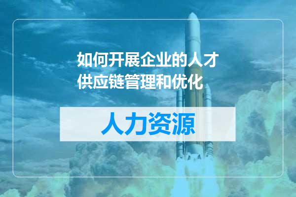 如何开展企业的人才供应链管理和优化