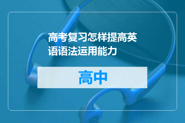 高考复习怎样提高英语语法运用能力