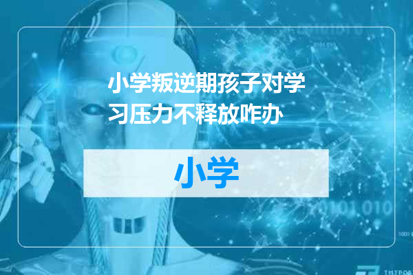 小学叛逆期孩子对学习压力不释放咋办