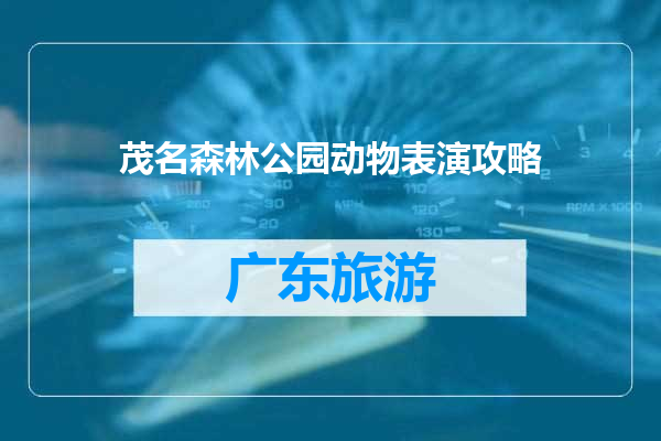 茂名森林公园动物表演攻略