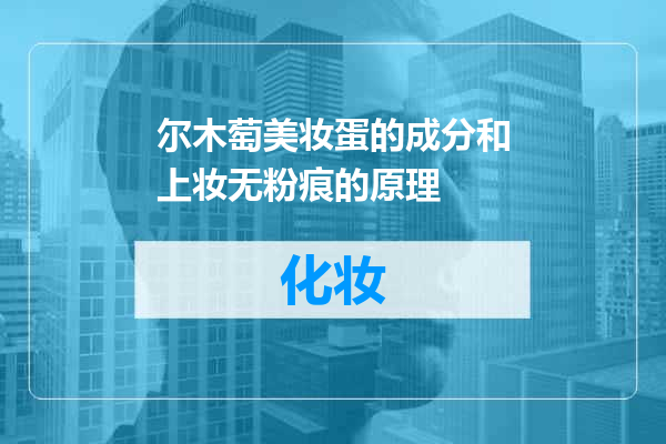 尔木萄美妆蛋的成分和上妆无粉痕的原理