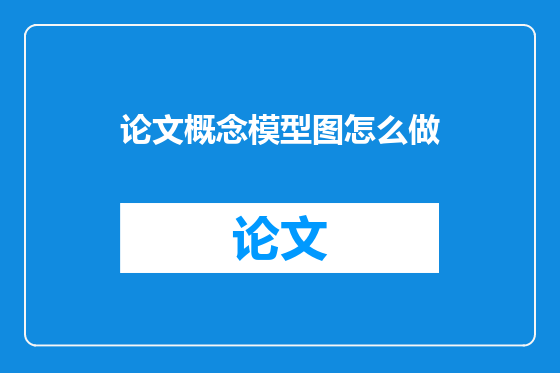 论文概念模型图怎么做