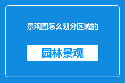 景观图怎么划分区域的