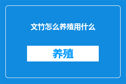 文竹怎么养殖用什么