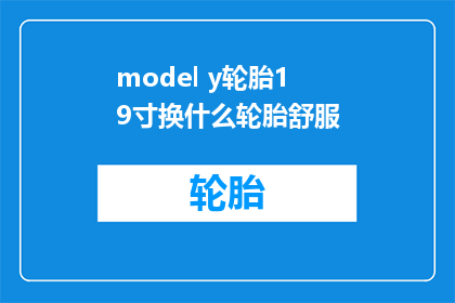 model y轮胎19寸换什么轮胎舒服