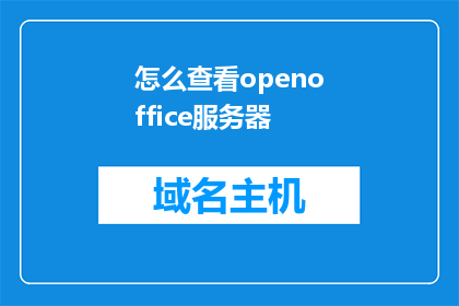 怎么查看openoffice服务器