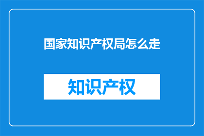 国家知识产权局怎么走