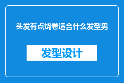 头发有点烧卷适合什么发型男