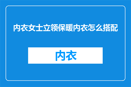 内衣女士立领保暖内衣怎么搭配