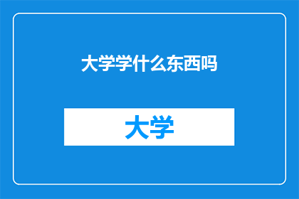 大学学什么东西吗