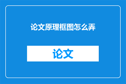 论文原理框图怎么弄