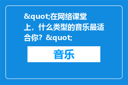 "在网络课堂上，什么类型的音乐最适合你？"