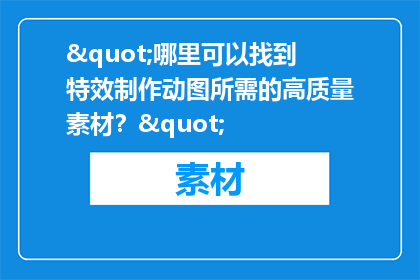"哪里可以找到特效制作动图所需的高质量素材？"