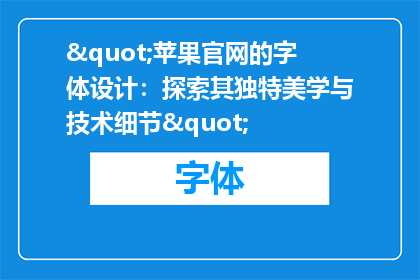 "苹果官网的字体设计：探索其独特美学与技术细节"