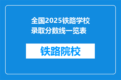 全国2025铁路学校录取分数线一览表(2025年铁路学校录取分数线一览表，你达到了吗？)